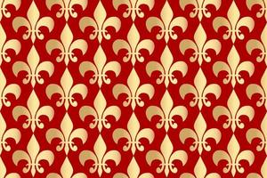 Royal heraldic lilies seamless pattern fabric print vector
