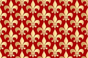 Royal heraldic lilies seamless pattern fabric print vector