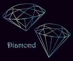 Vector luxury crystal diamond shape. Geometric Premium Glitter Icon, Polygon mosaic shape amethyst gem quartz stone line art style