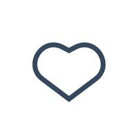 vector de icono de corazón. símbolo de amor signo del día de san valentín. me gusta icono