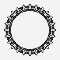 Round Decorative Border Frames with Clear Background. Ideal for vintage label designs. vector