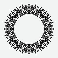 Round Decorative Border Frames with Clear Background. Ideal for vintage label designs. vector