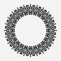 Round Decorative Border Frames with Clear Background. Ideal for vintage label designs. vector