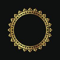 round ornament with luxury color isolated on black background vector