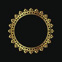 round ornament with luxury color isolated on black background vector