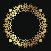 round ornament with luxury color isolated on black background vector