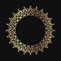 round ornament with luxury color isolated on black background vector