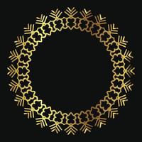 round ornament with luxury color isolated on black background vector
