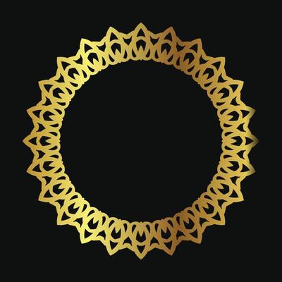 round ornament with luxury color isolated on black background