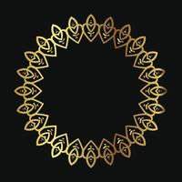 round ornament with luxury color isolated on black background vector