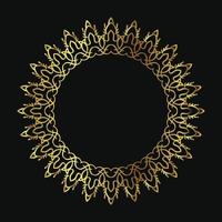 round ornament with luxury color isolated on black background vector