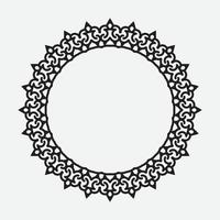 Round Decorative Border Frames with Clear Background. Ideal for vintage label designs. vector