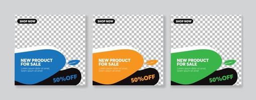 free social media banner template for sale, poster, marketing, promotion. modern style social media template vector