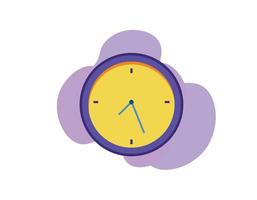 tiempo diseño reloj icono plana ilustración vector