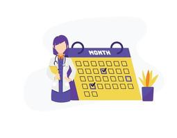 Doctor appointment concept in flat design vector
