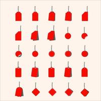 collection of price tag labels vector