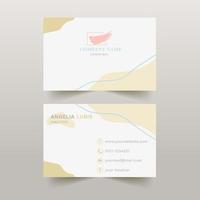 Aesthetic business card design template with pastel color vector