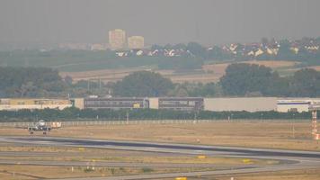 Airfield and plane landing video