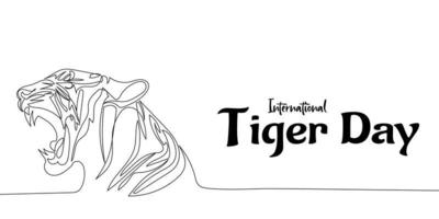 International tiger day awareness for conservation vector