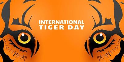 conciencia del día internacional del tigre para la conservación vector