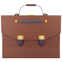 Briefcase 3D Icon Illustration for your website, user interface, and presentation. 3D render Illustration. photo