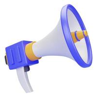 Megaphone 3D Icon Illustration for your website, user interface, and presentation. 3D render Illustration. photo