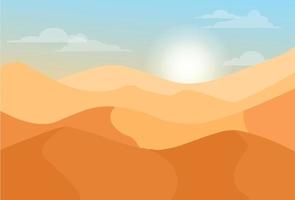 Vector desert landscape illustration