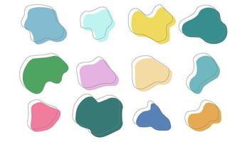 Simple line frame set illustration vector