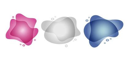 Abstract dynamic gradient graphic elements in modern style vector