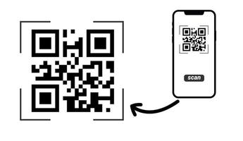 Scan qr code icon vector