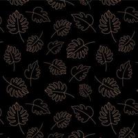 Minimal botanical art seamless pattern vector