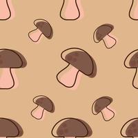 Seamless vector pattern mushrooms