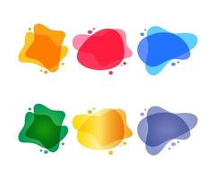Abstract dynamic gradient graphic elements in modern style vector