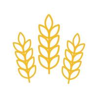 Wheat ears icon vector farm logo template
