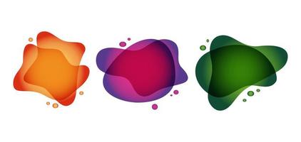 Abstract dynamic gradient graphic elements in modern style vector