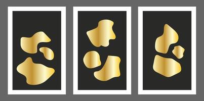 Set of modern boho gold vector