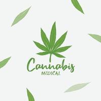 marihuana, ilustración de vector de hoja de cannabis, aceite de esencia natural