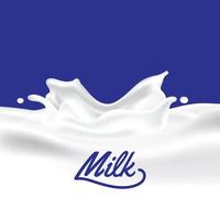 ilustración de fondo de vector de salpicaduras de leche realista