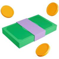 money isolated 3d rendering illustration photo