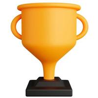 trophy empty isolated 3d rendering illustration photo