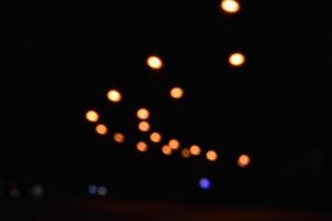 Bokeh street light at night. photo