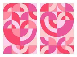 Abstract background in pink tones Scandinavian style art vector