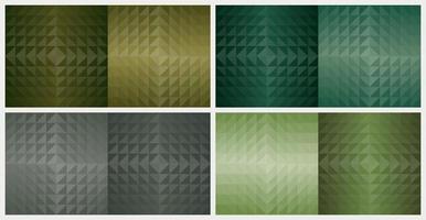 Geometric Triangle Shapes Background Earth Tone Green Color