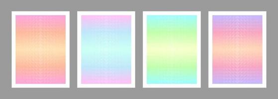 Pastel Color Poster Set Geometric Triangle Background vector