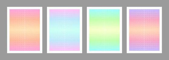Pastel Color Poster Set Geometric Triangle Background vector