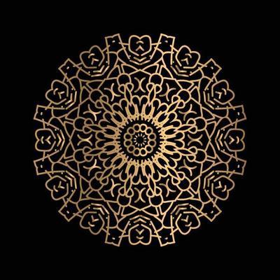 Mandala Flower Art Logo Background Design