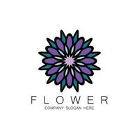 diseño de logotipo floral, vector de arte mandala, para marca de empresa, pegatina de banner o producto