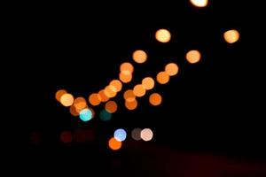 Bokeh street light at night. photo