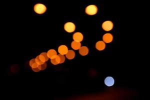 Bokeh street light at night. photo