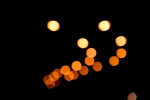 Bokeh street light at night. photo